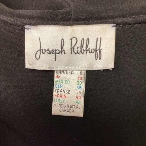 Joseph Ribkoff Women’s Mixed Media Button Front Witchy Cardigan, Black, size 8 - Picture 5 of 7